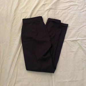 Forever 21 Navy Pin-Striped Cuffed Slacks